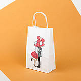 Подарунковий Пакет Серця 150*90*240 Пакет для романтичного подарунка "Поцілунки", фото 2