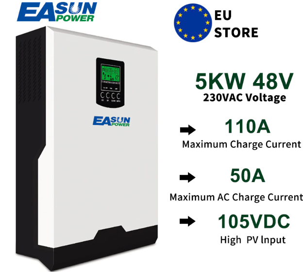 Гибридный Солнечный Инвертор 5кВт 48В Чистый Синус — Купить Недорого на ...