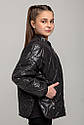 Куртка весняна для дівчинки Ліка, колір чорний Розміри 140-164, фото 2