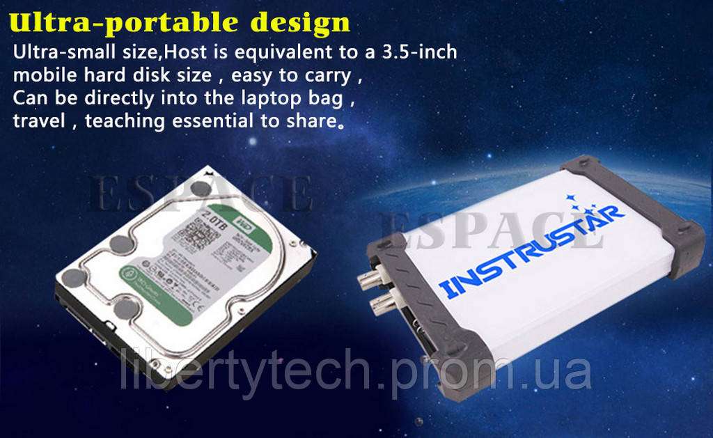Осциллограф INSTRUSTAR ISDS205A USB двухканальный анализатор регистратор - фото 7 - id-p1206578065