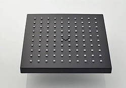 Чорна лійка стельова 25 x 25 для тропічного душу квадратна (Пластик)
