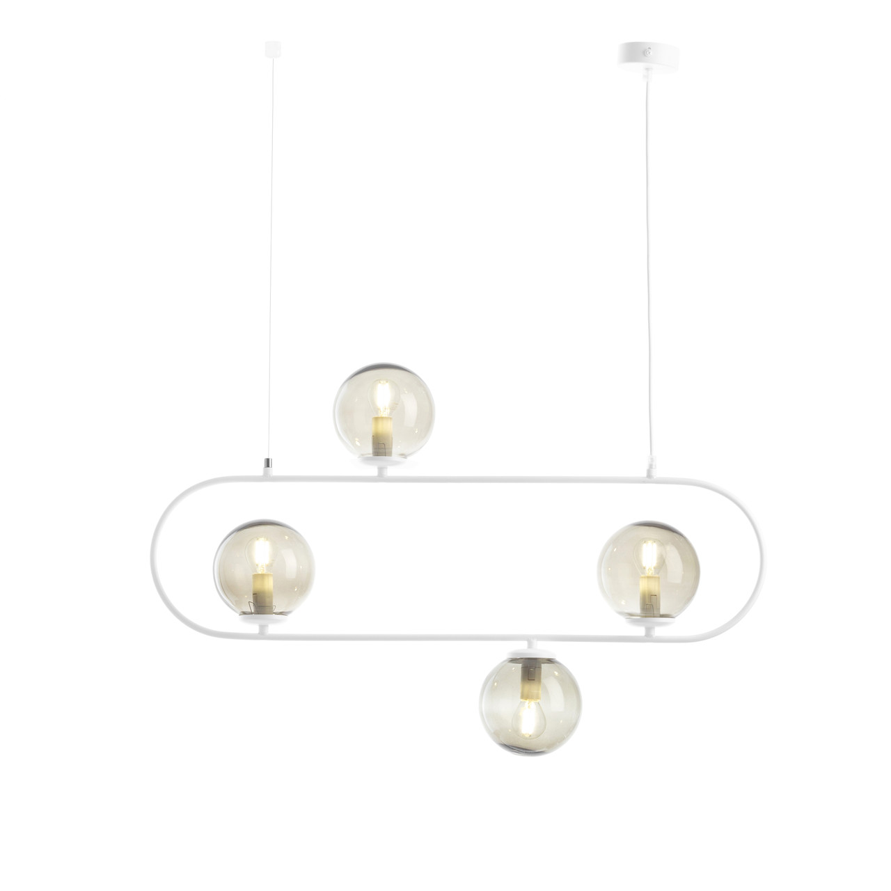 Люстра - підвіс на тросах з кулями на кухню, хол, дитячу, фото 1