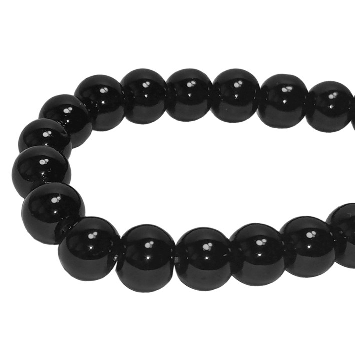 Намистини 6 мм для Біжутерії Чорні, тон 116, Фурнітура ля Прикраси Браслета Брошки Кулона Сережок, фото 1