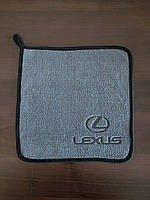 Полотенце для автомобиля с логотипом Lexus микрофибра 30 х 30 см