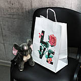 Пакети подарункові Серця 150*90*240 Паперові пакети з любов'ю Love, фото 4