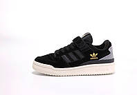 Женские кроссовки Adidas Forum 84 Low Black White Carbon Q46366