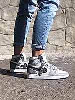 Женские кроссовки Air Jordan 1 Retro High Dior Wolf Grey CN8607-002 36