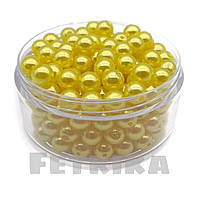 Намистини перли жовті 8 мм