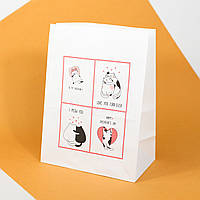 Пакет подарочный Сердца большой 320*150*380 упаковочный пакет с романтичным рисунком