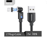 Магнитный кабель 1м для быстрой зарядки Lightning to USB для iPhone шнур зарядки для айфона