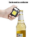 Светодиодный мини фонарь на магните Cob Rechargeable Keychain Light, фото 5