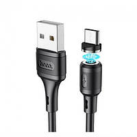 Магнитный кабель Hoco X52 Magnetic USB - Micro USB, 2.4A, 1м (Черный)
