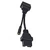 Перехідник 12 Pin — 16 pin OBD2 (Mitsubishi Hyndai), фото 3