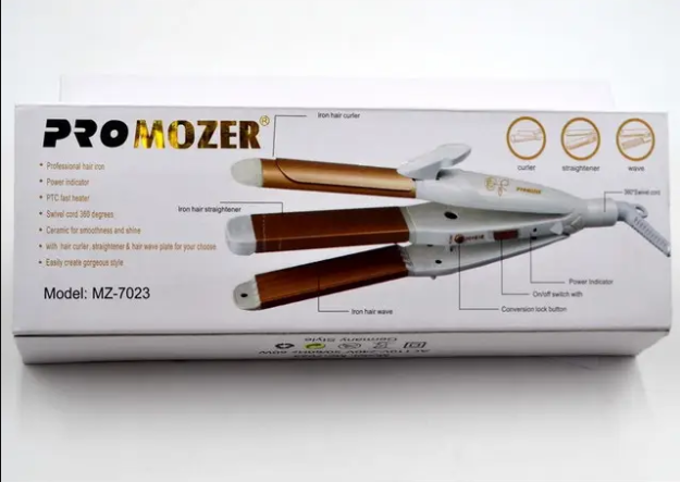 Стайлер для волосся (3 в 1) PRO MOZER MZ-7023 плоский, гофре, випрямляч MZ-7023