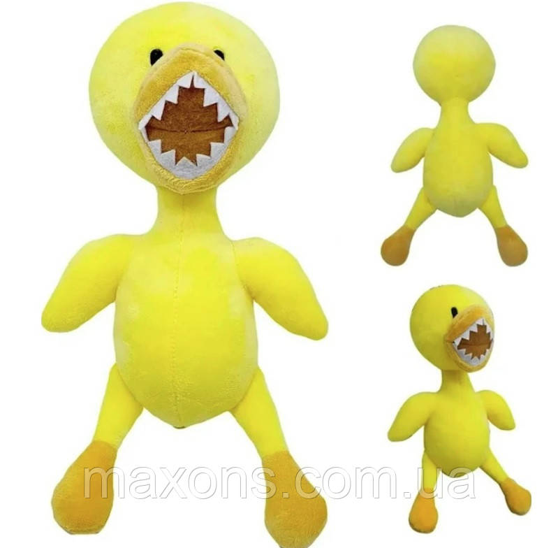 Плюшевая мягкая игрушка Rainbow friends Радужный друг Желтый зубастая ...
