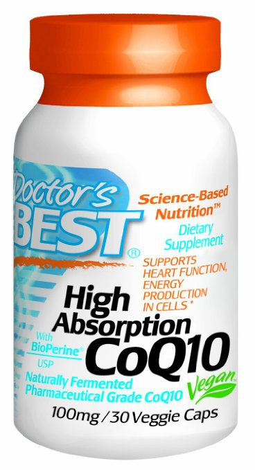 Коензим CoQ10, Doctor's Best, 100 мг, підвищеної засвоюваності, 30 капсул. Зроблено в США.