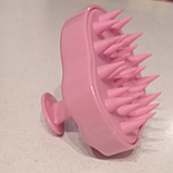 Силіконова щітка масажер для голови , тіла рожева, фото 2