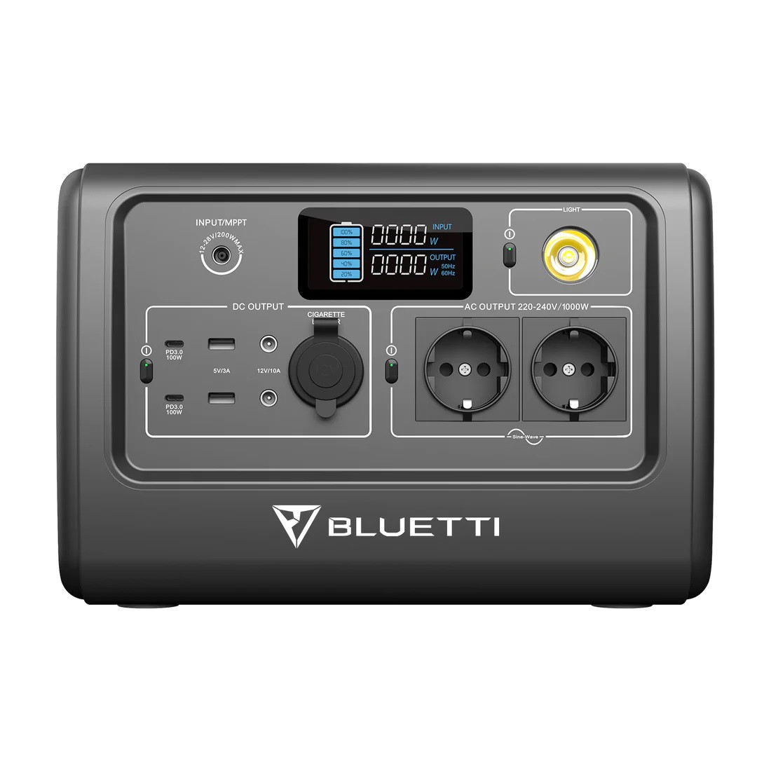 Портативна електростанція Bluetti EB70 1000Вт, 716Вт/год(LiFePO4), фото 1