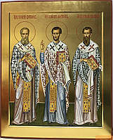 Ікона писана Собор трьох Святителей: Василія Великого, Григорія Богослова та Іоанна Златоустого.