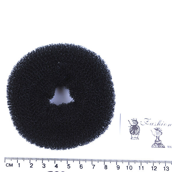 Бублик для волосся 7.5 см, чорний , 237-2