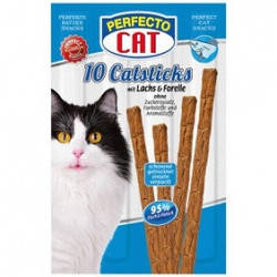 Ласощі для котів Perfecto Cat (Перфекто Кет) Палички 10 шт, лосось та форель