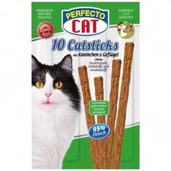 Ласощі для котів Perfecto Cat (Перфекто Кет) Палички 10 шт, кролик та птиця