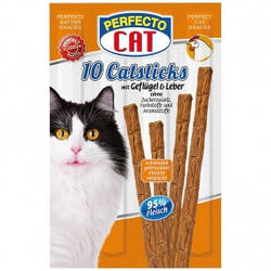 Ласощі для котів Perfecto Cat (Перфекто Кет) Палички 10 шт, птиця та печінка