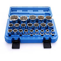 Набір 12-гранних торцевих головок Kraft&Dele 8-36 мм 1/2" KD10348, фото 4