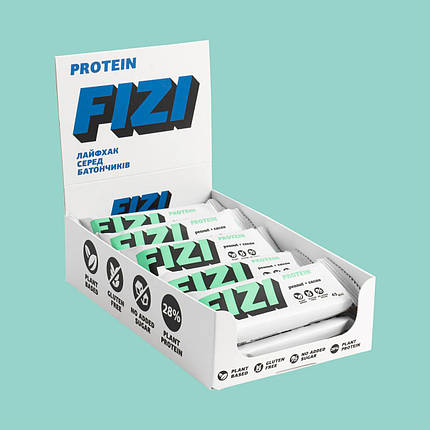 Протеїновий батончик Fizi Protein Bar 45 g Peanut + Cacao, фото 3