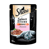 Sheba Slices для кошек с лососем в соусе 12*85 г