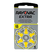 Батарейки для слухових апаратів Rayovac Extra 10, 6 шт.