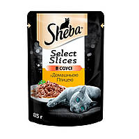 Sheba Slices для кошек с домашней птицей в соусе 12*85 г