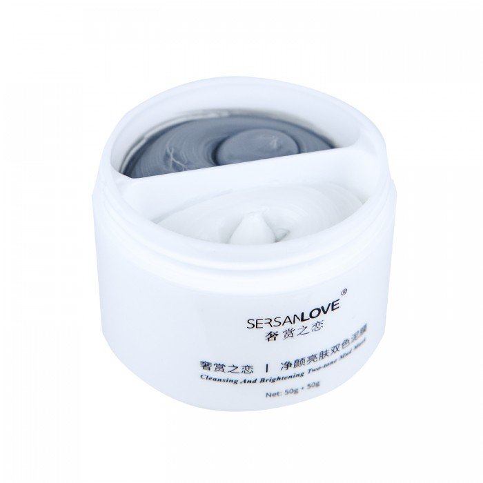 Двоколірна маска SERSANLOVE Cleansing And Brightening 50+50 г, фото 1