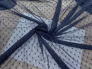 Сітка Флок горох Темно синя