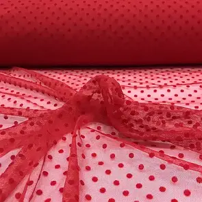 Сітка Флок горох Червоний