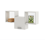 Полиця навісна на стіну MebelProff Kub 6 з фасадом, книжкова полиця, декоративна полиця в кімнату, будинок., фото 2