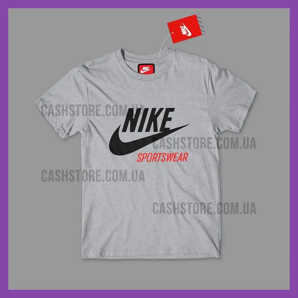 Футболка Nike 'Sportswear' с биркой | Найк | Серая - фото 1 - id-p1132931689