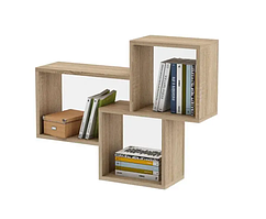 Полиця навісна на стіну MebelProff Kub 8, книжкова полиця, декоративна полиця в кімнату, будинок.