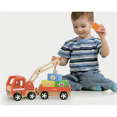 Дерев'яна іграшкова машинка Viga Toys Автокран (50690), фото 2