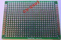 PCB макетная плата 5х7 двухсторонняя монтажная плата 50х70 мм.