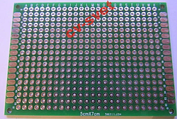 PCB макетная плата 5х7 двухсторонняя монтажная плата 50х70 мм.