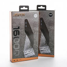 Power bank (зовнішній акумулятор) Aspor AZP- A327 16000 mAh iQ (2USB/1A/2.0А), білий