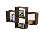 Полиця навісна на стіну MebelProff Kub 9, книжкова полиця, декоративна полиця в кімнату, будинок., фото 4