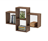 Полиця навісна на стіну MebelProff Kub 9, книжкова полиця, декоративна полиця в кімнату, будинок., фото 3