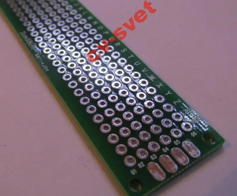 PCB макетная плата 2х8 двухсторонняя монтажная плата 20х80 мм., фото 1
