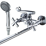 Змішувач для ванни двовентильний з довгим виливом Haiba Sentosa 006 EURO Хайба Сентоса 006, фото 6