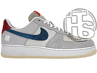 Мужские кроссовки Nike Air Force 1 Low Undefeated 5 On It Grey Blue Red DM8461-001