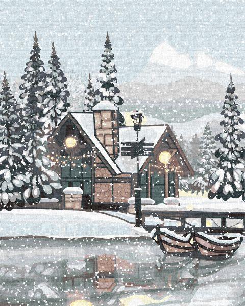 Картина за номерами Сніжна тиша ©akvamarinel_art 40х50 Ідейка (KHO2873)