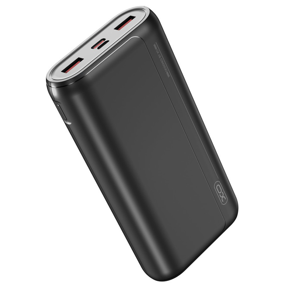 Повербанк XO PR 127 20000 mAh Power bank usb type з Портативний Зовнішній акумулятор зі швидким заряджанням Чорний