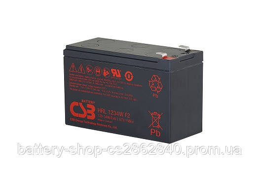 Аккумулятор, батарея CSB HRL1234W F2 12В 9Ач: продаж, ціна у Києві .